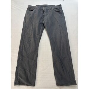 Levis 501 Original Fit Mens Charcoal Gray Button Fly Straight Leg Jeans 40x32